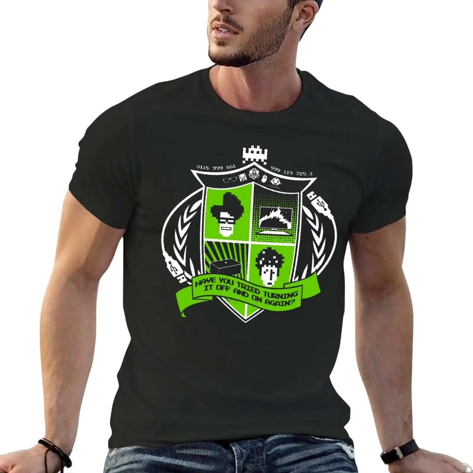 The IT толпа Crest Essential for Top Tee Милая футболка свежее движение юмор соревнование по
