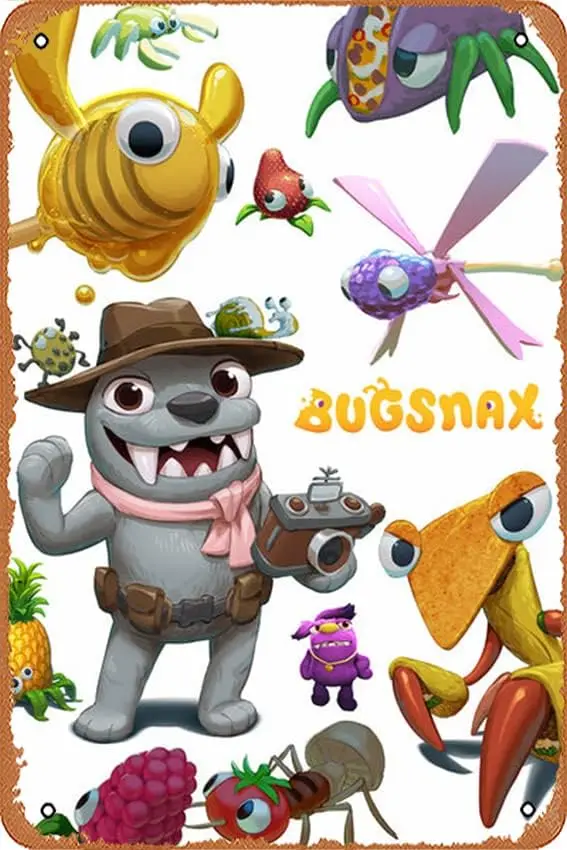 Настенный декор - игровой постер Bugsnax винтажный металлический знак гаражный бар