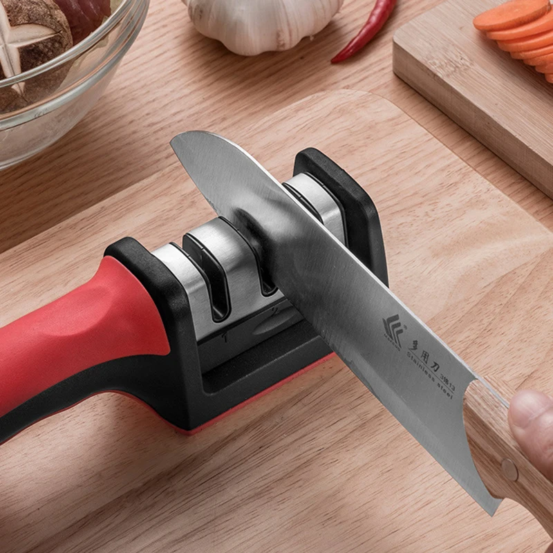 

Sharpener Household Quick Sharpener Whetstone Stick Sharpening Kitchen Knife Kitchen Gadget Sharpener 3-Stage Type