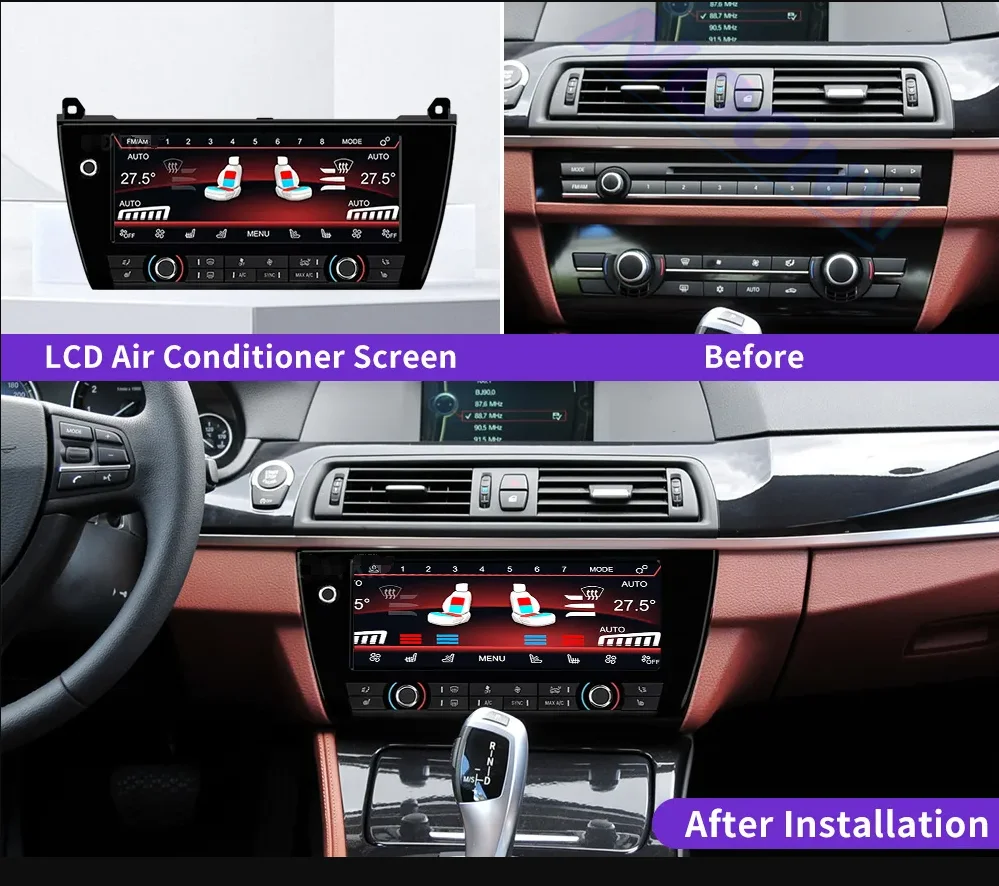 

Панель кондиционирования воздуха с ЖК-дисплеем для BMW 5 Series 2011-2017, Интеллектуальный Голос, Климатическое регулирование температуры