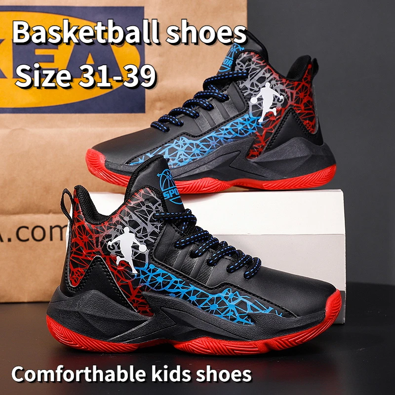 

Children Kids Sneakers Brand Boys Basketball Shoes Leather Non-slip Girls Sport Shoes Rubber Child Boy Trainer Baskets Enfants