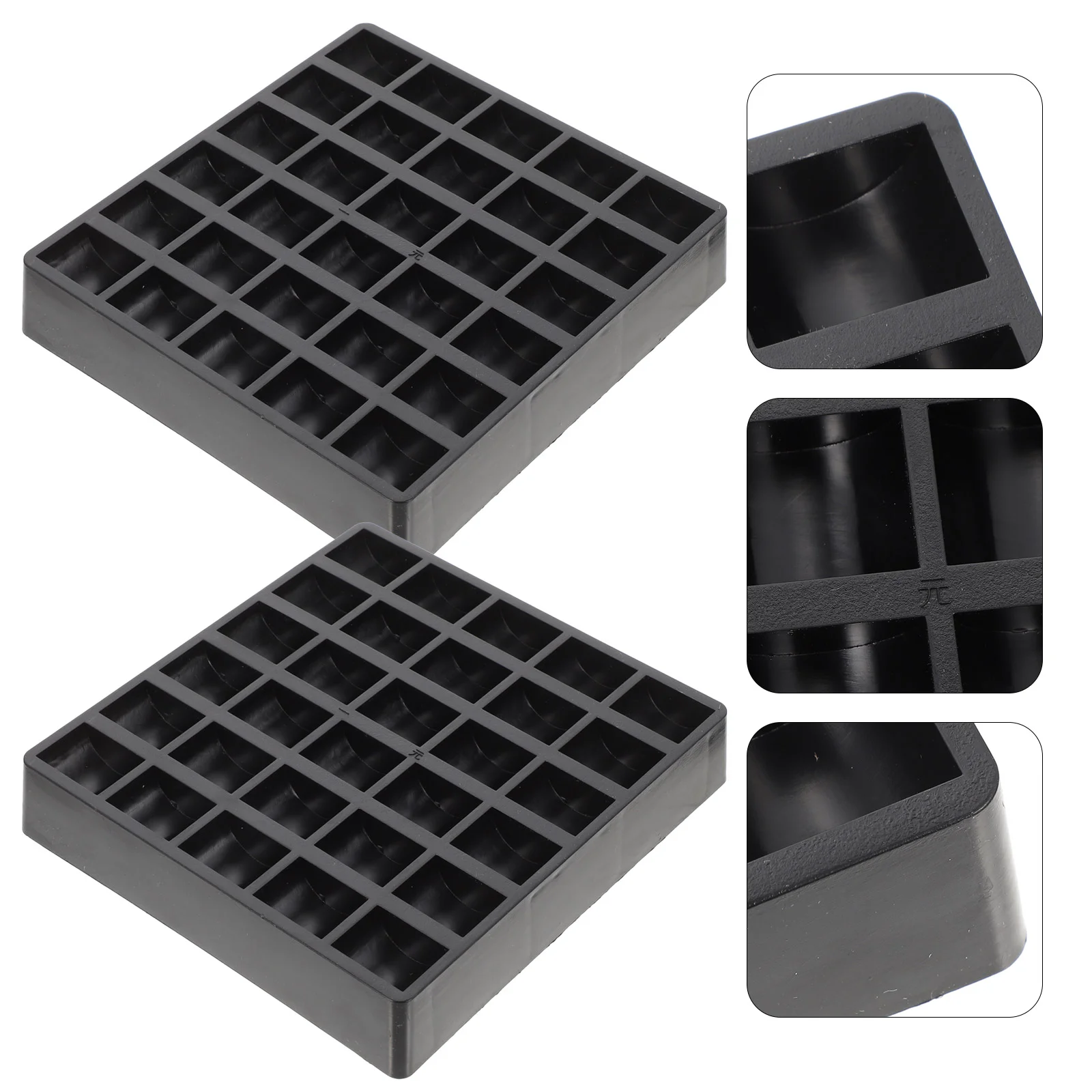 

2pcs Convenient Daily Use Multi-grid Bank Storage Case Daily Use Box Case Holders Container
