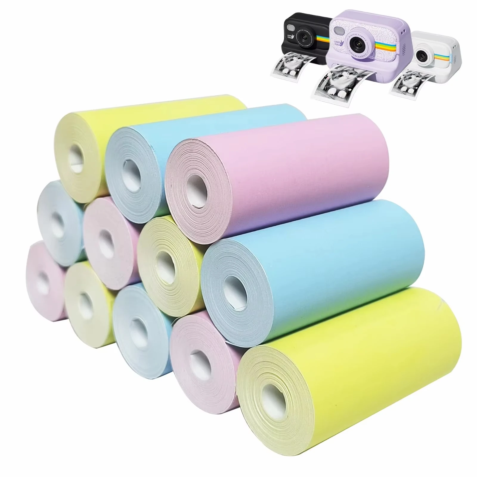 Рулон бумаги для детских фотоаппаратов 12 рулонов мгновенных HD печать
