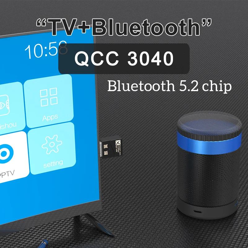 24Bit AptX LL HD Bluetooth 5 2 передатчик QCC3040 CSR USB беспроводной аудио адаптер без драйвера