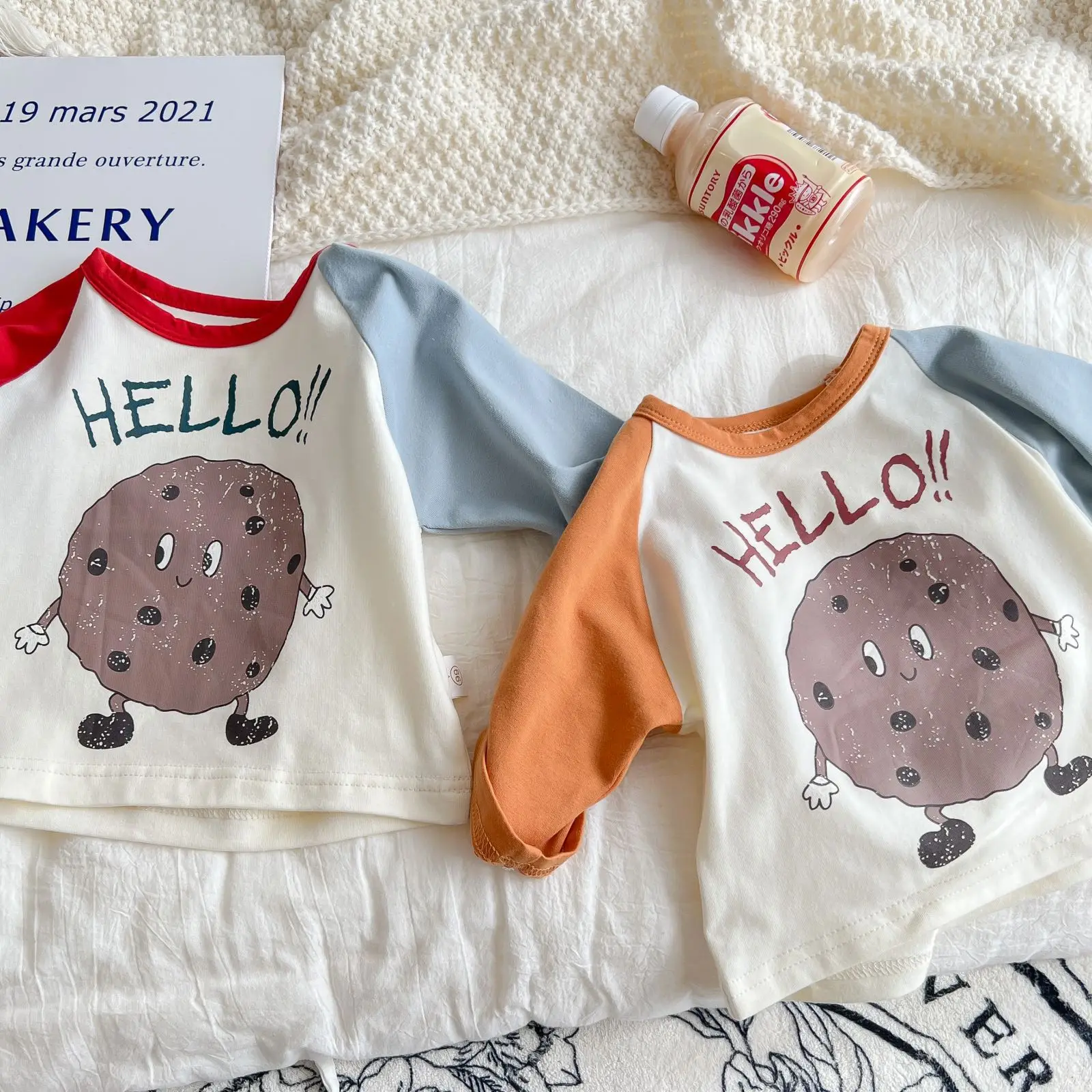 Baby Long Sleeve T-Shirt Spring Summer Cute Cartoon Print Infant Pullover Boys Girls Casual Tops Cotton Children Graphic Tee