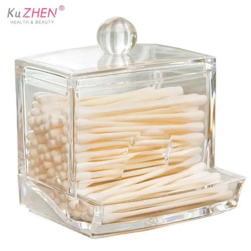 

1pc 2Compartments Empty Grids Portable Storage Case Wipe Pads Cotton Swab Rods Makeup Tools Container Nail Products Case Holder