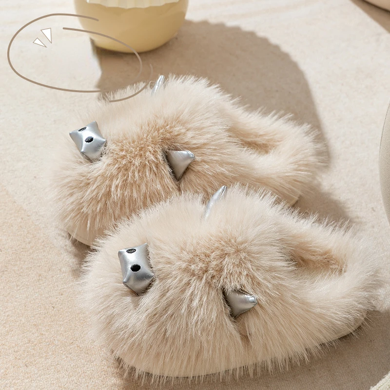

Womens Shoes 2022 Winter Women Slippers Indoor House Couple Plush Lightweight Soft Comfortable Cotton Slippers Zapatos De Mujer