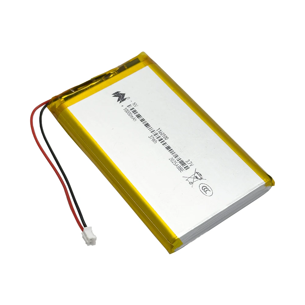 Фото Аккумулятор литий-полимерный 1160100 3.7V 10000mAh, перезаряжаемый, с платой защиты PCB PH2.0, для Power Bank №2
