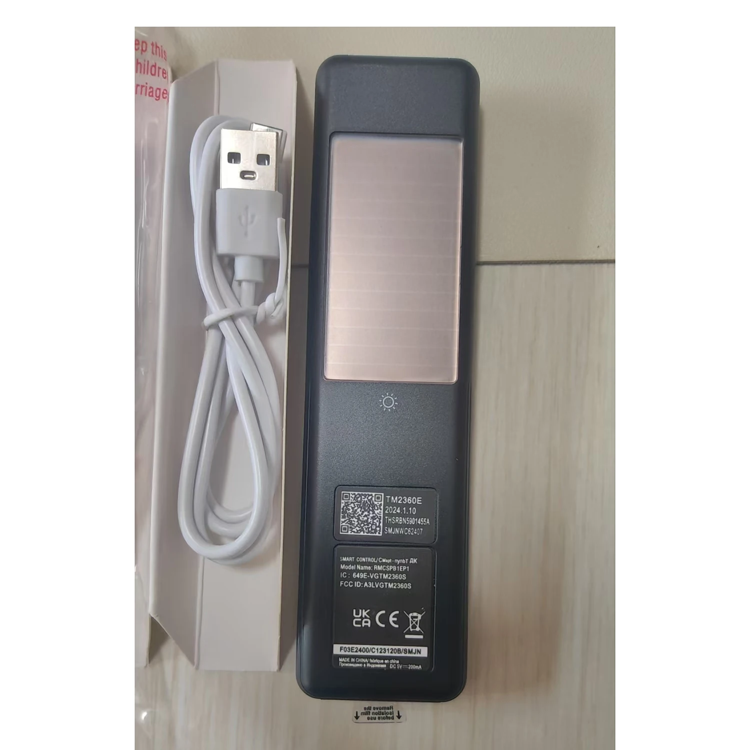 Новый BN59-01455A TM2360E для Samsung TV Voice Solar Cell Перезаряжаемый пульт дистанционного управления Q90D QNX1D S85D S90D DU8000 QN900D (art.: 3920cc5e91faa) - 3920cc5e91faa