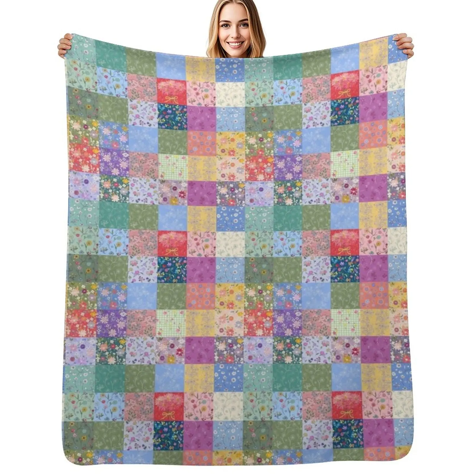Фото Плед-покрывало Hand-me Down Patchwork Quilt от Tea with Xanthe: Мягкое декоративное одеяло для дивана и спальни №1