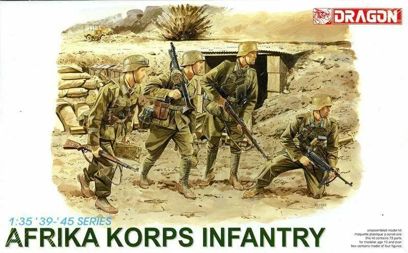 

Дракон 6138 масштаб 1/35 Afrika Korps пехота