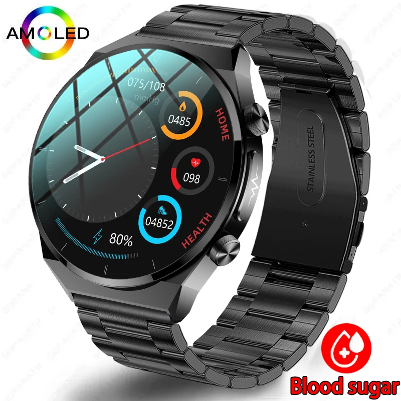 

New Laser Therapy Smart Watch Blood Sugar Blood lipids Blood Pressure Watches Body Temperature Health Monitoring For Men Clock