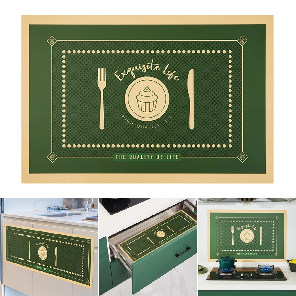 

Kitchen oilproof stickers self-adhesive PVC waterproof cabinet stove countertop wallpaper desktop bathroom Waterproof Renovation