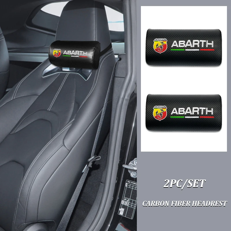 

Carbon Fiber Racing Car Seat Neck Pillow Protective Headrest Travel Comfortable Headrest For Abarth Stilo Palio Bravo Fiat 500