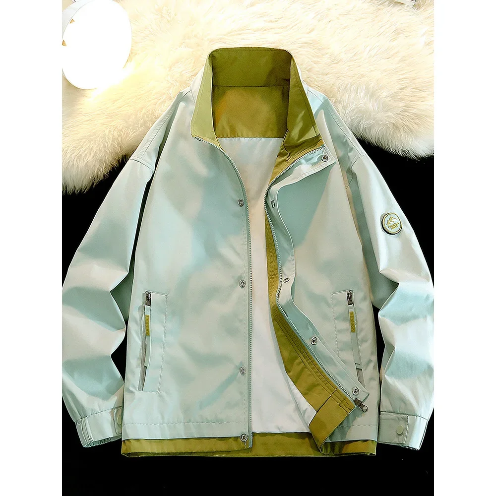 Осень 2023 новая куртка с защитой от брызг и воротником-стойкой свободная