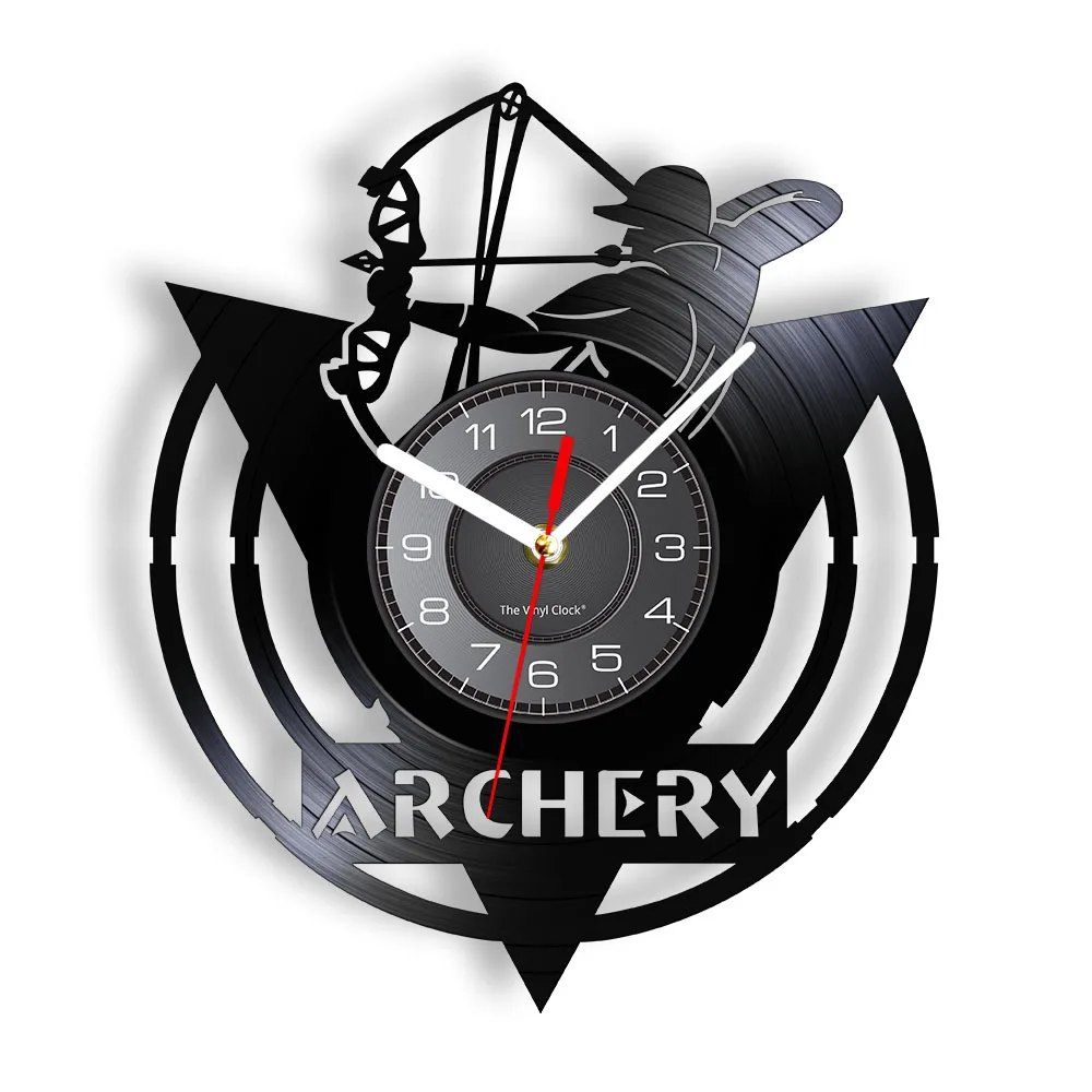 

Arrows In The Hands Of Warriors Archery Bow Archery Wall Clock Archery Logo Shoot Bow Target Vinyl Record Wall Clock Archer Gift