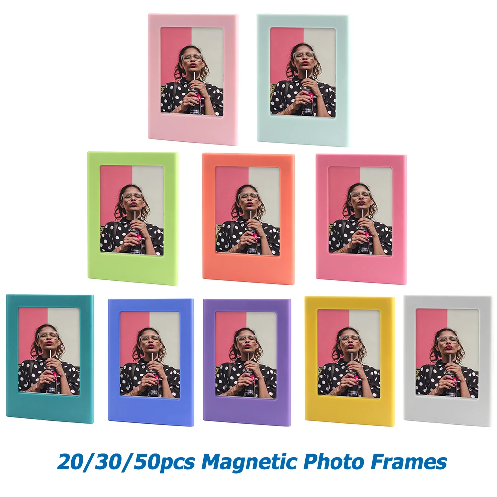 

10/ 20 / 30 / 50PCS Assorted Color Free Combination Magnetic Photo Frame For Fujifilm Instax Mini Film Mini 9 8 11 7s 70 90 SP-1