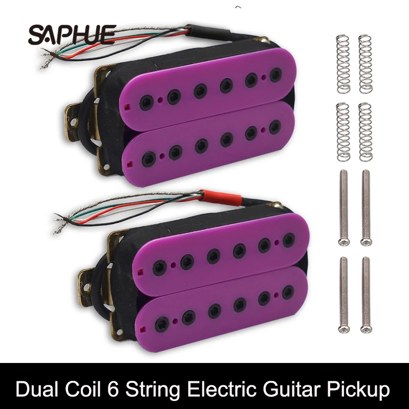 Фото Электрогитара Humbucker 12 Регулируемый шестигранный винт двойная катушка для 6-струнной гитарной катушки Spliting Pickup N7.5K/B15K фиолетовый выход №1