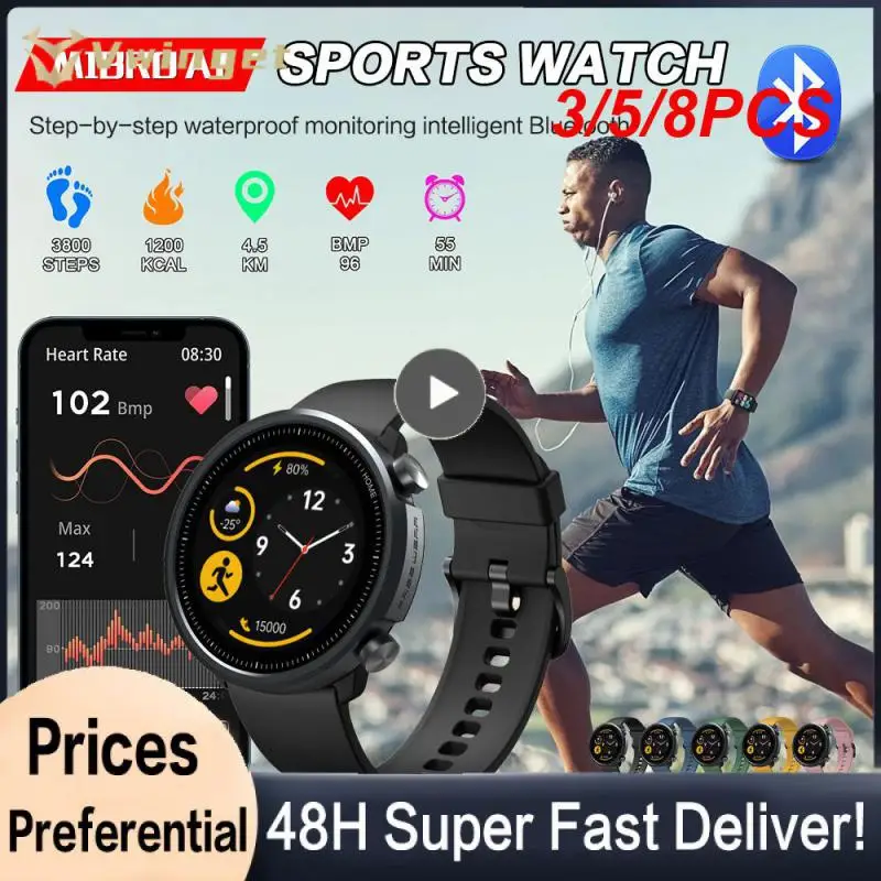 

3/5/8PCS Waterproof Smart Bracelet Men Women Sports Bracelet Smart Watch Fitness Tracker For Android Ios