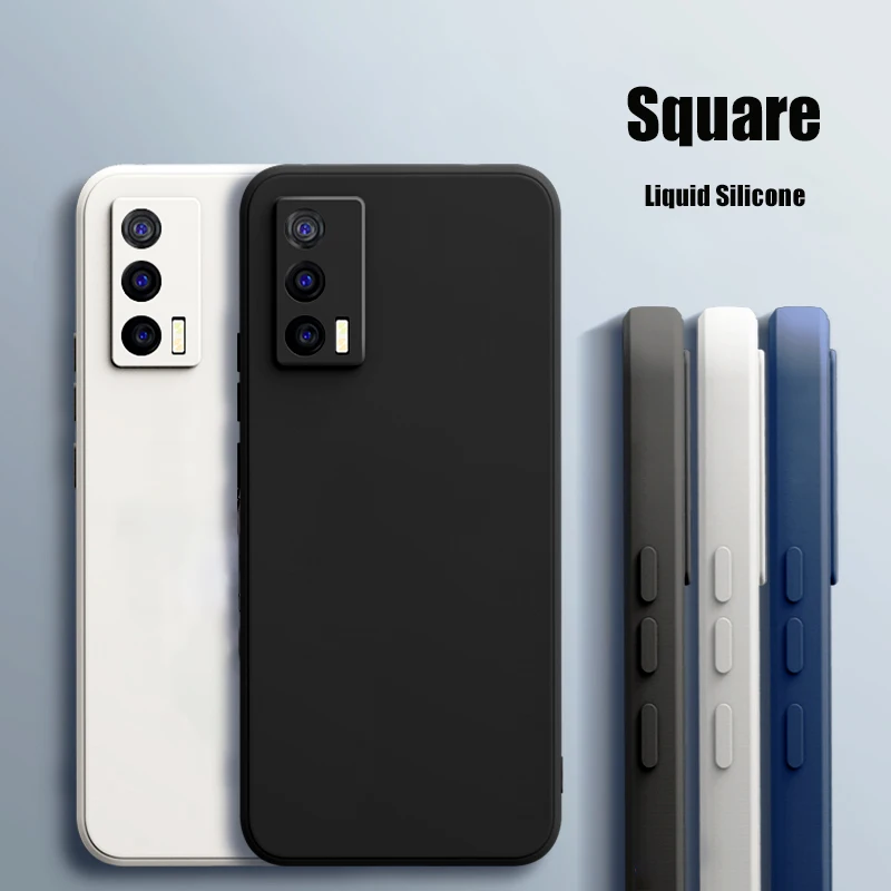 

Luxury Phone Case for VIVO iQOO Neo 5 Neo5 SE 5S Lite VitalityEdition Funda S Neo5S 5G Soft Square Liquid Silicone Couples Cover