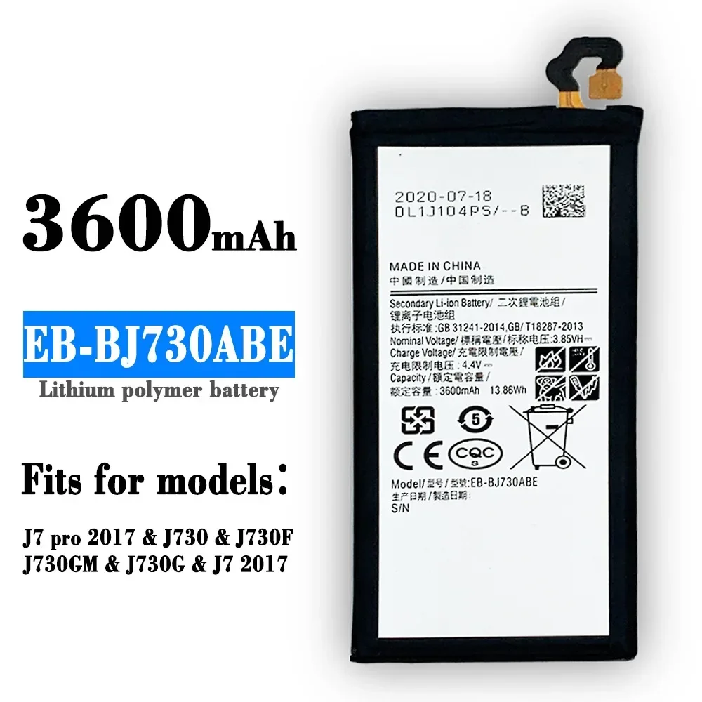 Аккумулятор EB-BJ730ABE 3600 мАч для Samsung Galaxy J7 Pro 2017 SM-J730 SM-J730F J730G J730GM высококачественный