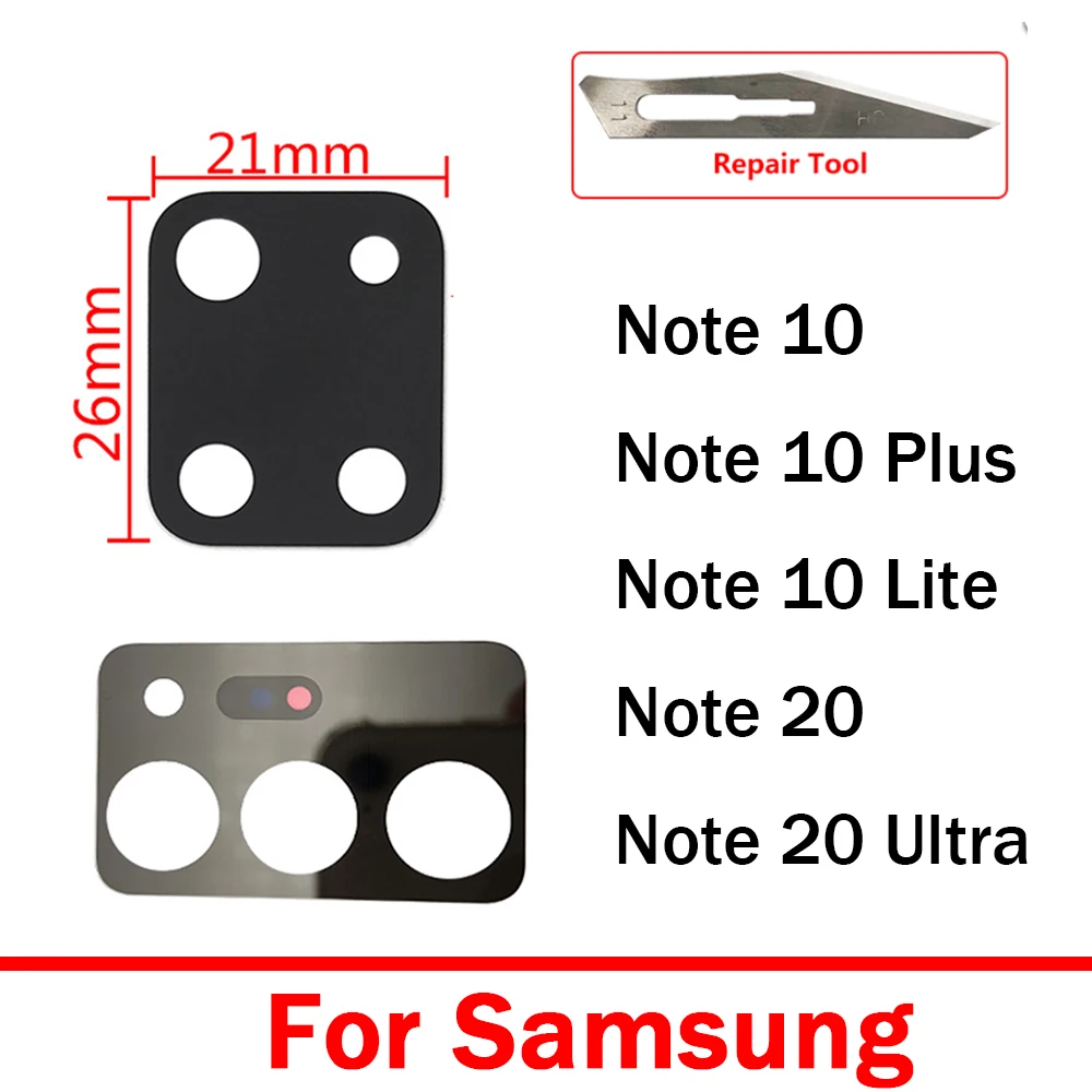 

50 шт./партия, линзы для камеры Samsung Note 10 Plus Note 20 Ultra Note 10 Lite
