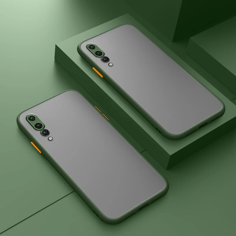 

Ударопрочный армированный матовый чехол для телефона Huawei P20 Pro P20Pro Защита камеры мягкая рамка из ТПУ Прозрачный Роскошный Жесткий чехол-нак...