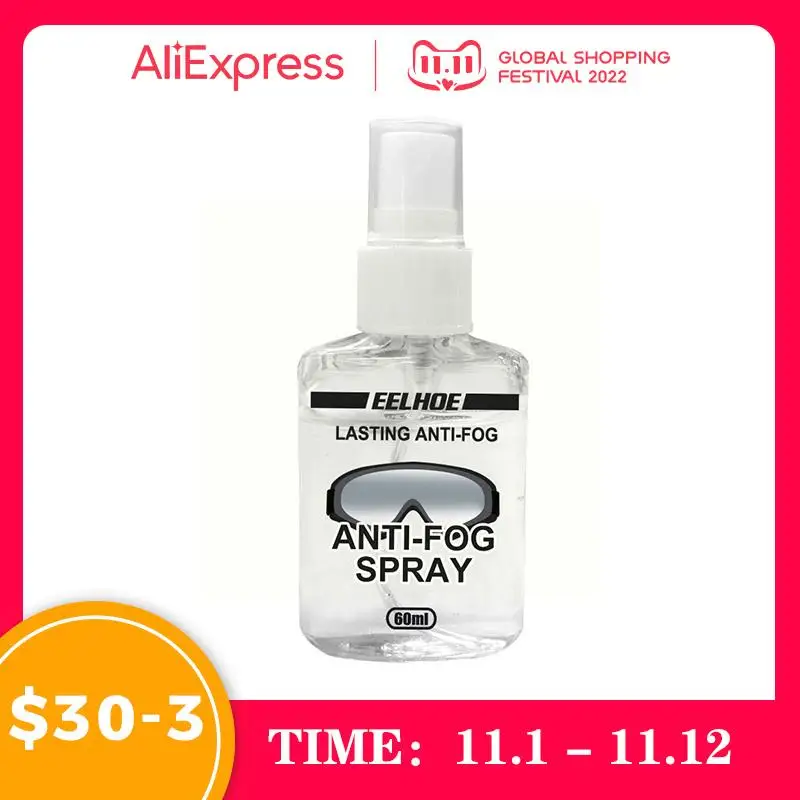 

Противотуманный спрей 60 мл для очков для плавания Очки для подводного плавания очиститель линз для погружения спортивные очки быстросохну...