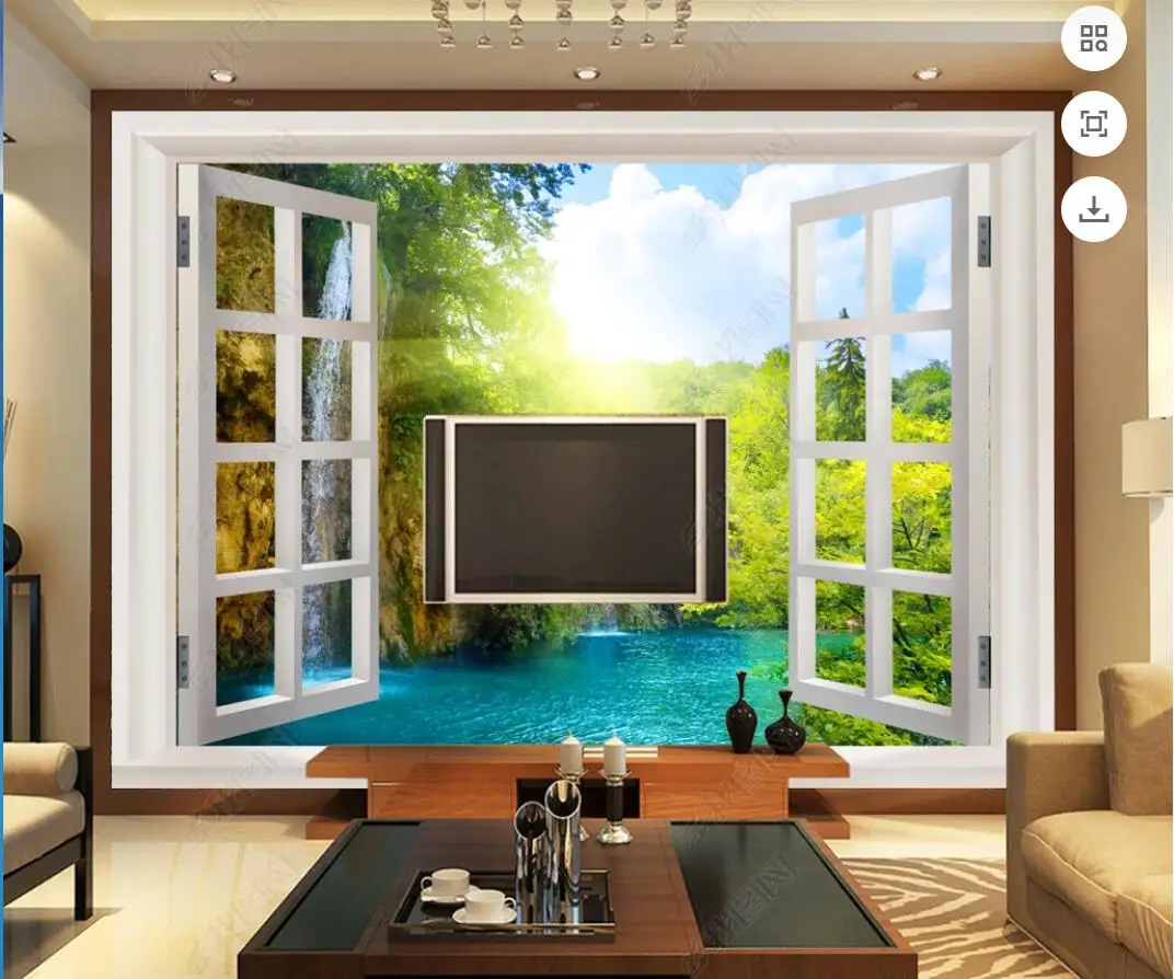

wallpaper photo 3d custom mural Window Sunshine Landscape Natural Scenery living room home decor wallpaper for walls 3d bedroom