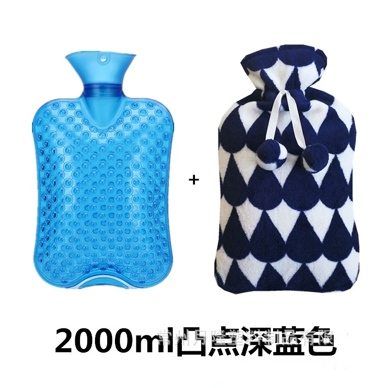 

2000 мл сумка для горячей воды, сумка для теплой воды, обогреватель для рук, бархатный чехол для сумки для горячей воды кораллового цвета