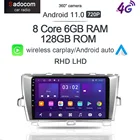 720P 360 панорамный Carplay 6G + 128G 8 ядер Android 11,0 dvd-плеер автомобиля GPS WIFI стерео радио для Toyota Prius 2009-2015 RHD LHD