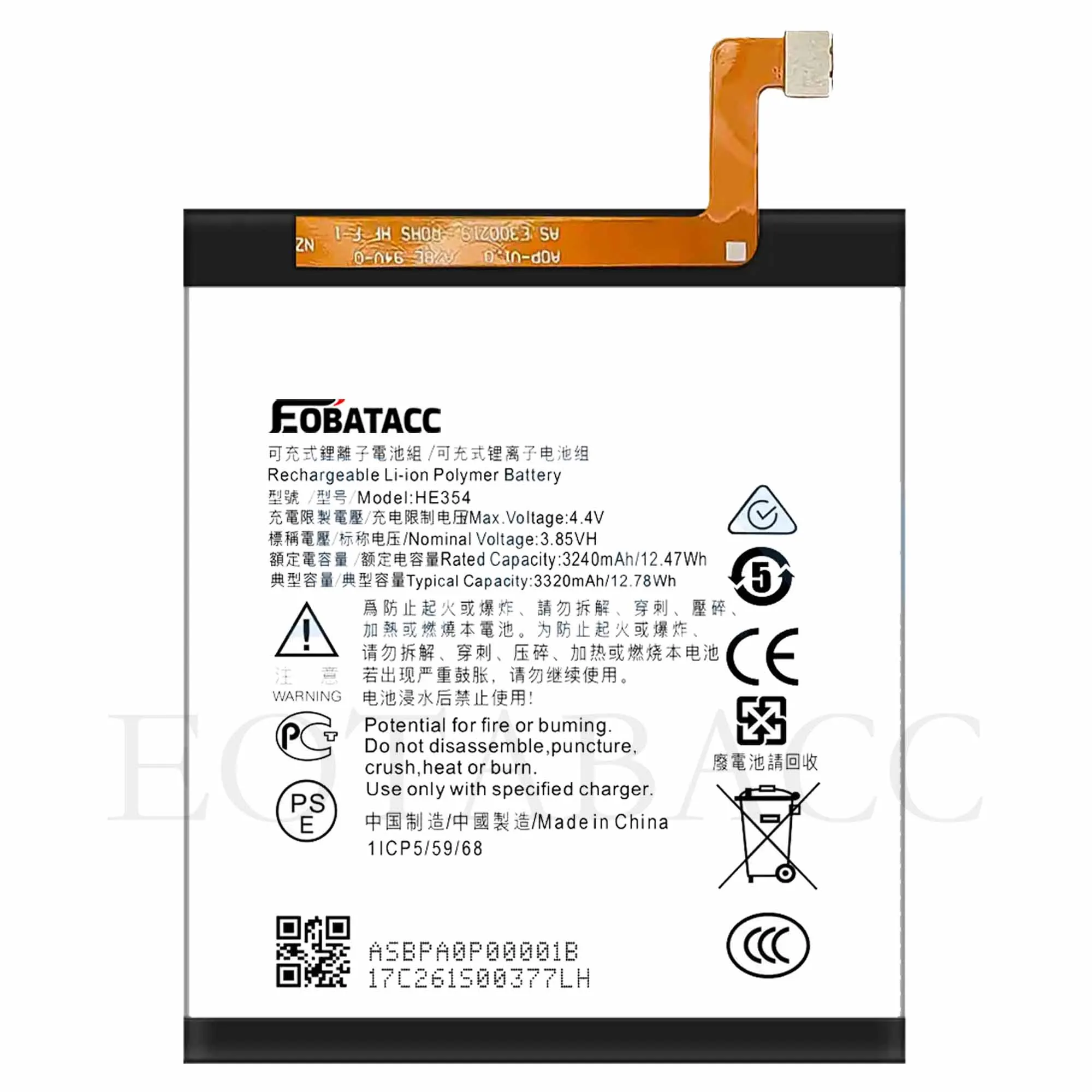 EOTABACC 100% оригинальный новый сменный аккумулятор HE354 для Nokia NK9/NK9-2018/9 Pureview телефона +