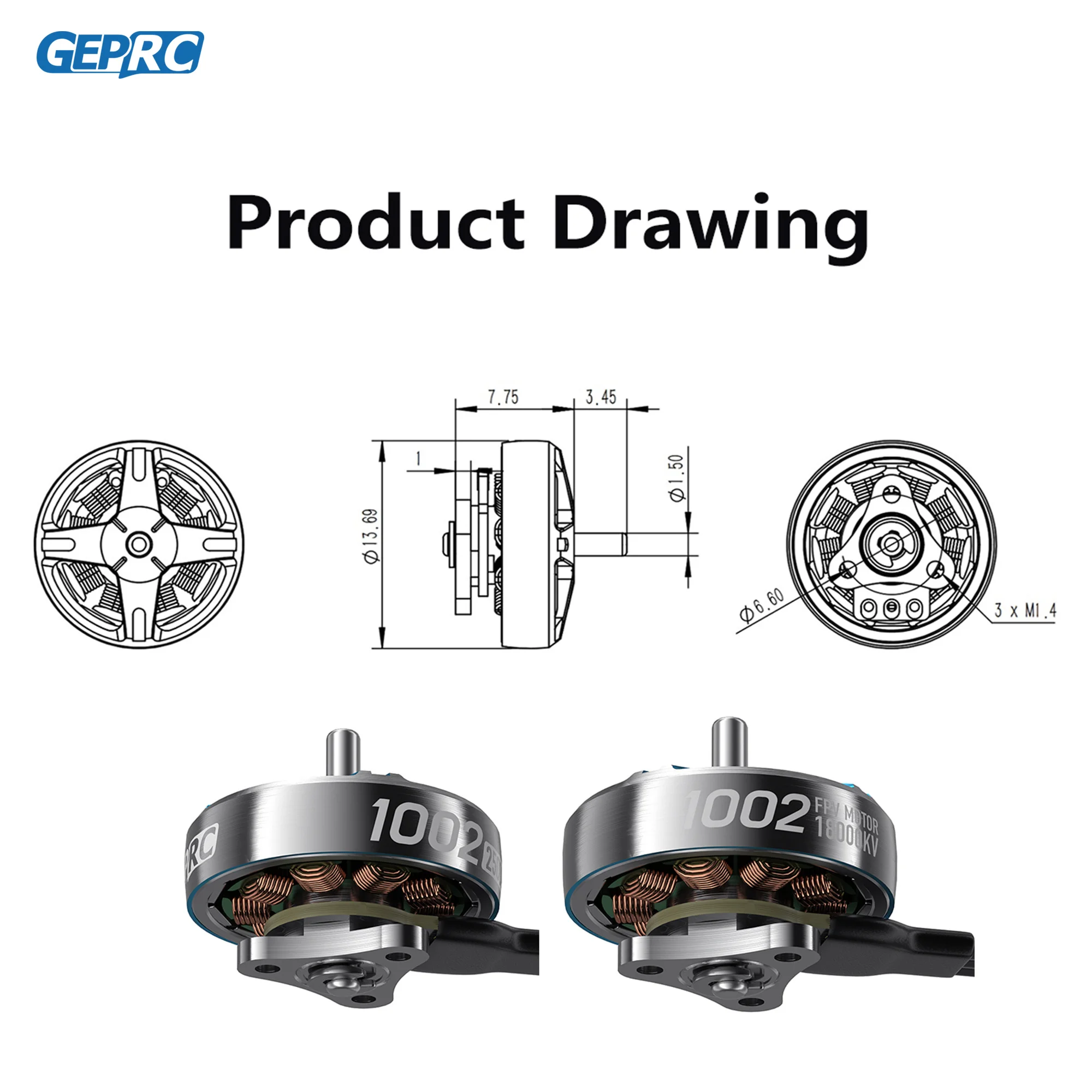 Дрон GEPRC SPEEDX2 1002 25000KV 18000KV