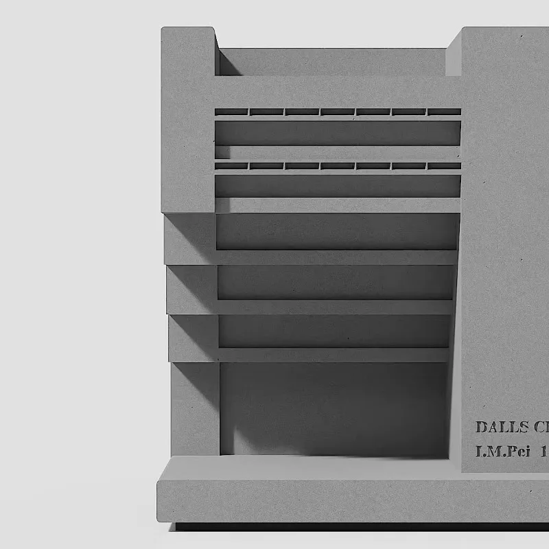 Dallas City Hall цементная модель здания орнамент современный простой дом гостиная