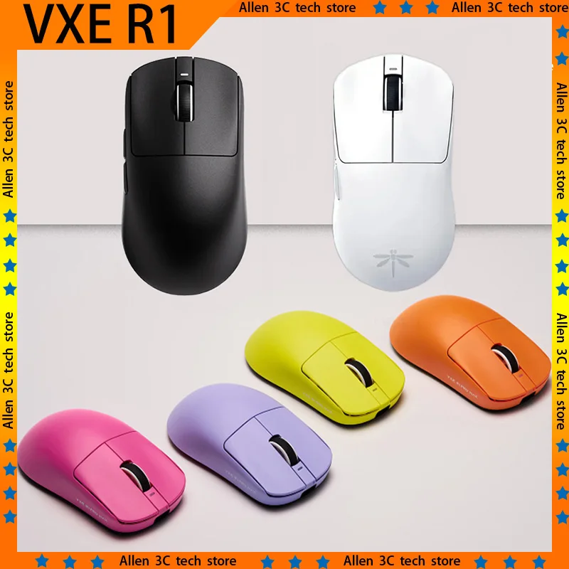 Игровая мышь VGN VXE Dragonfly R1 беспроводная в скандинавском стиле 52840 дюйма PAW3395 2 кГц FPS