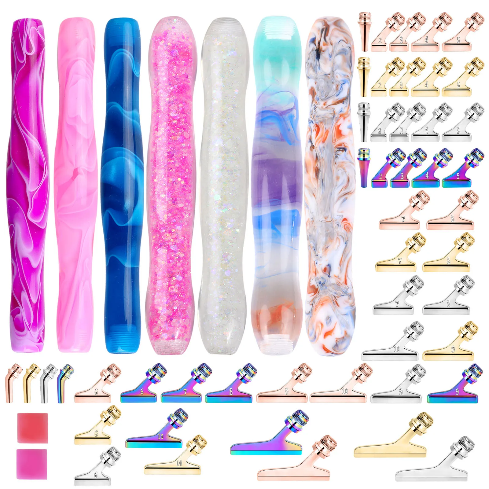 

Resin Pen Diamond Painting Accessories, Eco-friendly Alloy Replacement Heads, Multi Placers Point Drill, DIY Nail Art Tool