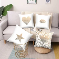 3d printing polyester square pillow cushion cover car sofa office chair pillowcase simple home decoration ornaments