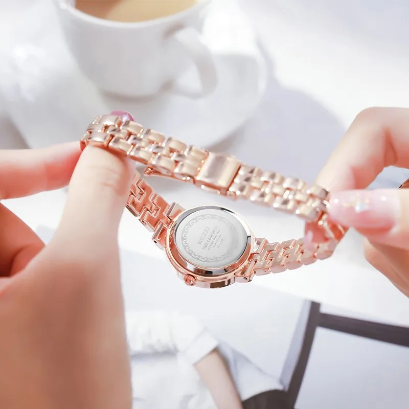 Fashion and atmospheric digital dial luminous waterproof new trend flash diamond simple watch strap women's watch