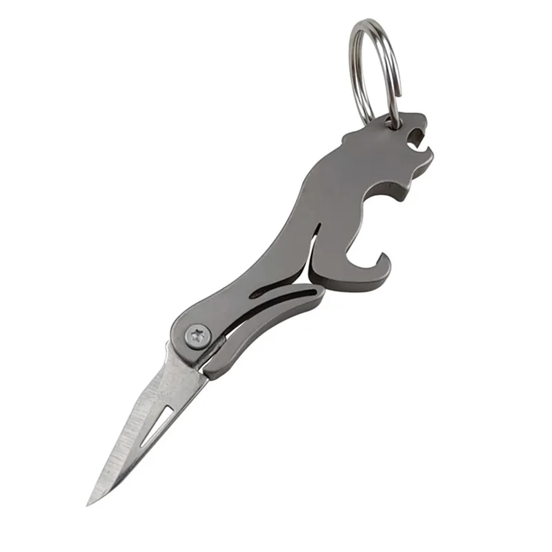 

Outdoor Tools Mini TC4 Titanium Alloy Folding Knife Portable EDC Keychain Pendant Survival Self Defense Hand Tool Pocket Knife