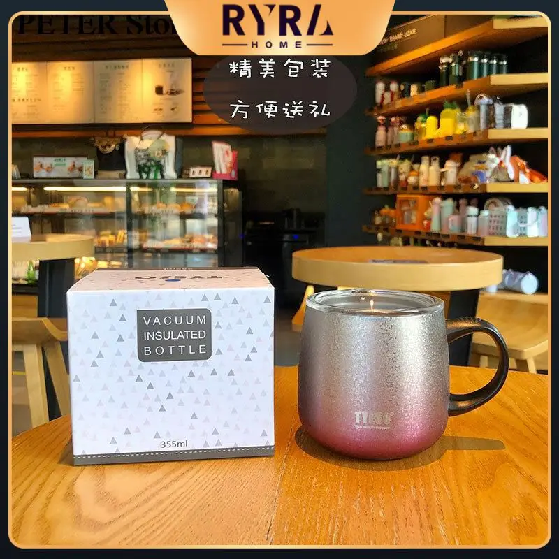 

Milk Tea Cup Stainless Steel Heat Insulation Water Mug Handle Portable Thickened Kitchen Accessories Beer Tea Juice Drinking Cup