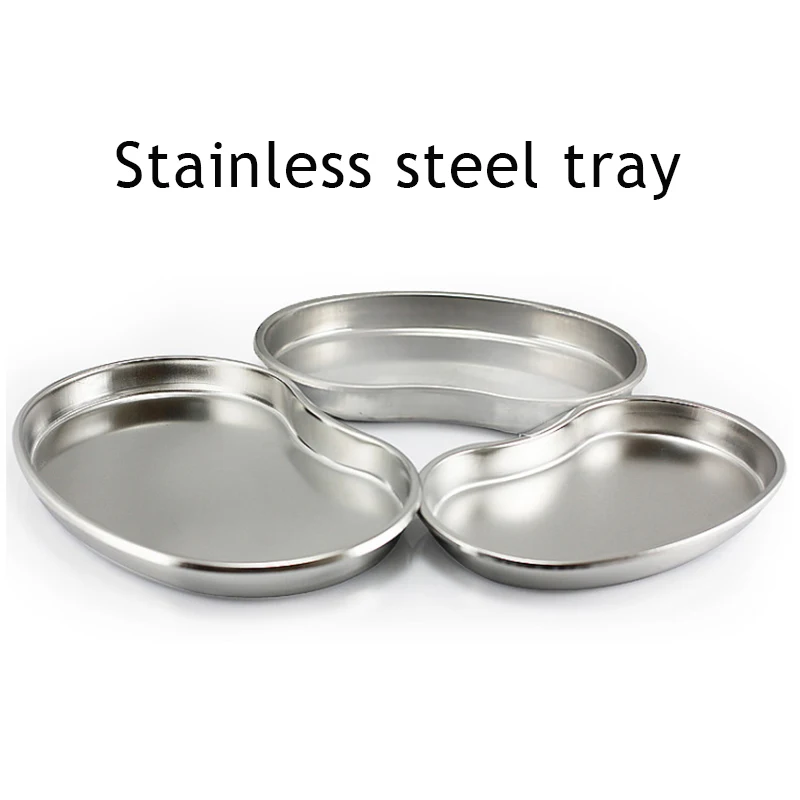

High-quality 304 Stainless Steel Curved Plate Thickened Anti-iodine Disinfection Plate Tray Beauty Equipment Waist Plate Large,