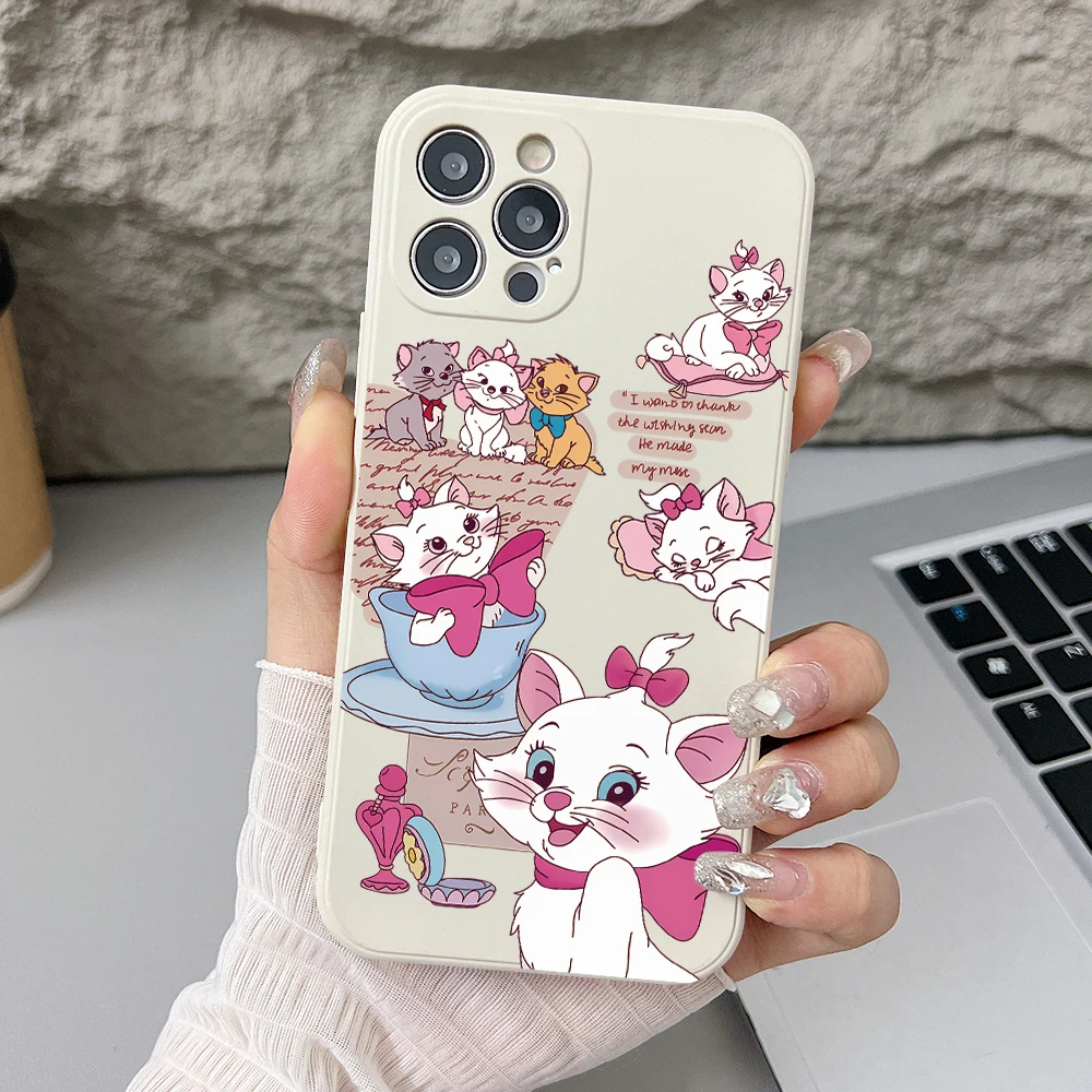 Милый чехол для телефона Marie Cat Huawei P40 P30 P20 Lite Mate 20 Nova 9 SE 8i 7i 6 4e Pro с прямым краем
