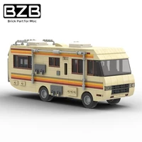 bzb moc model 20606 1 breaking bad classic walter white pinkman cooking lab rv town high tech ideas building block toy kids gift