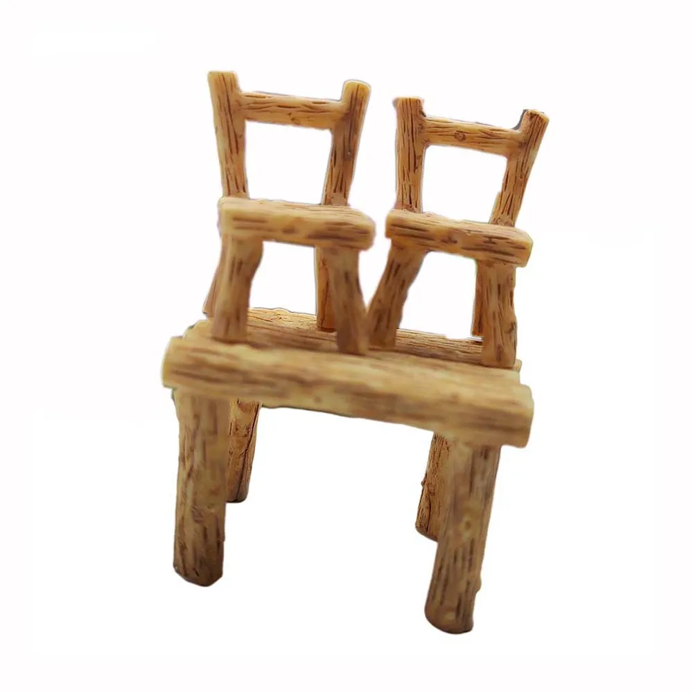 Миниатюрная мебель для кукольного домика деревянный обеденный стол стул подарки