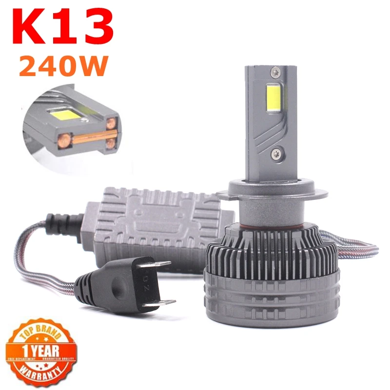 

240W H7 H11 LED Bulb K13 9005 H7 LED Headlight Kit Car Light Fog Light H7 9006 H8 H9 H4 Car LED Lamp LED Headlights