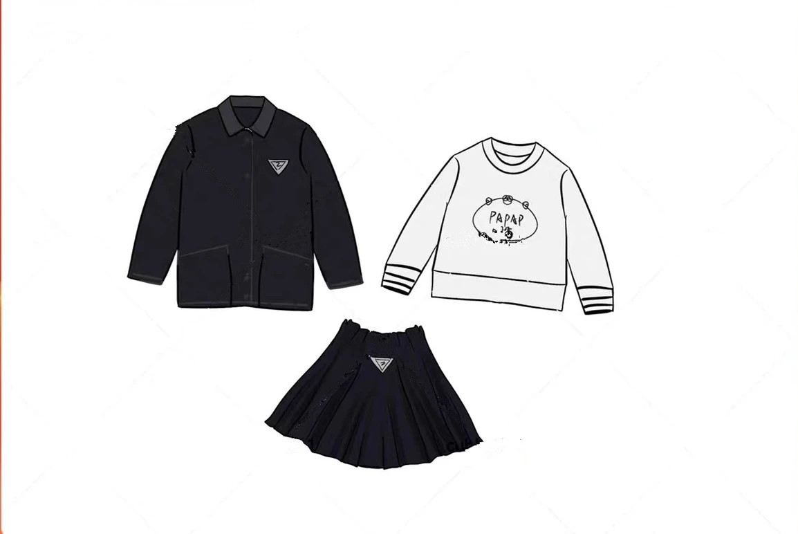 

Осень/Зима 2023 Новинка нейлоновая хлопковая легкая куртка для девочек пальто свитер с вышивкой юбка в складку комплект