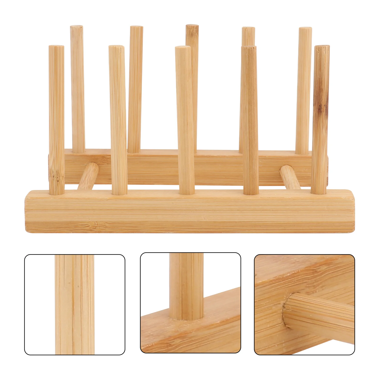 

Dish Rack Wooden Clothes Drying Rack Dishes Cover Lid Holder Bamboo Pot Cover Holder Dish Drainer Dish Drying Racks