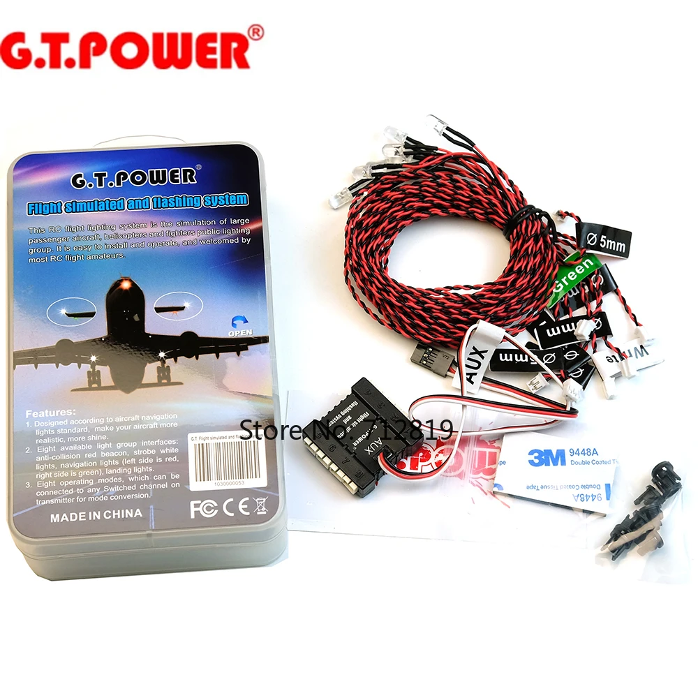 Фото Г.Т. POWER RC Самолет Имитация и мигающая система для фиксации игрушечных моделей, аксессуары №1