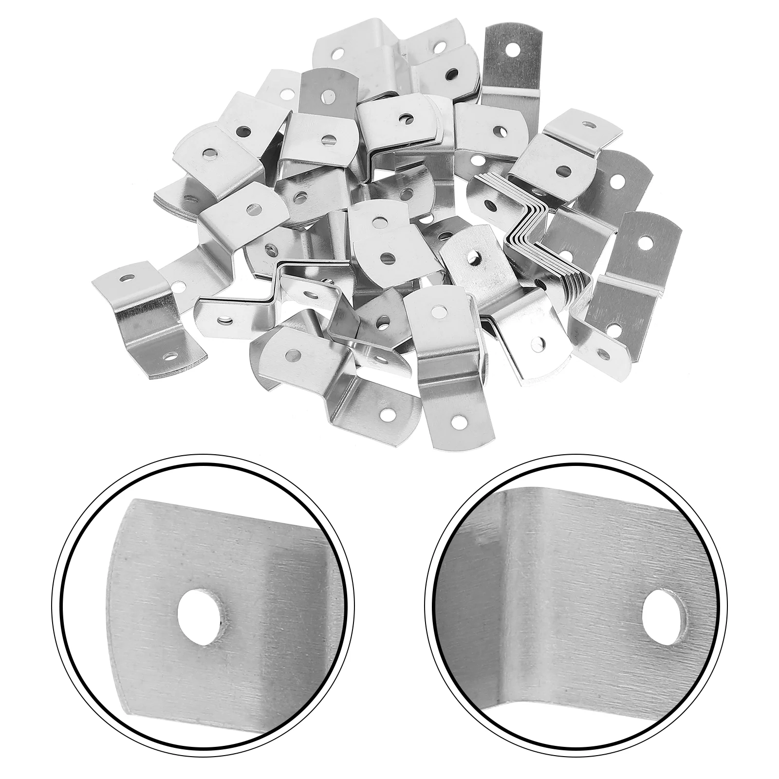 

100 Pcs Z Type Hook Table Tops Fasteners Metal Hangers Heavy Duty Canvas Photo Frame Iron Bracket