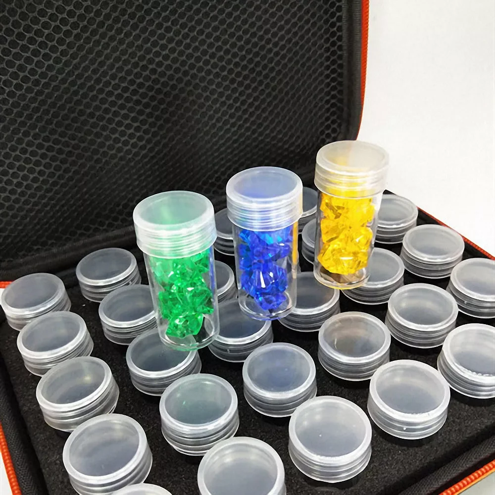 

15/30Grids Diamond Painting Storage Box Container Diamond Painting Jewelry Nail Drill Holder Organizer Case Embroidery Tool